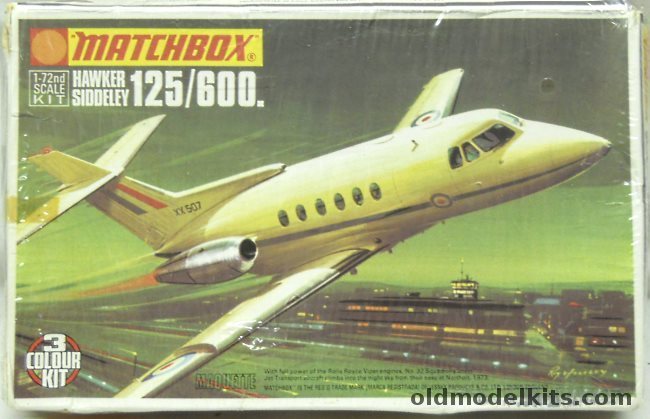 Matchbox 1/72 Hawker Siddeley HS-125 Series 600 - (DH-125 - Hawker), PK-110 plastic model kit